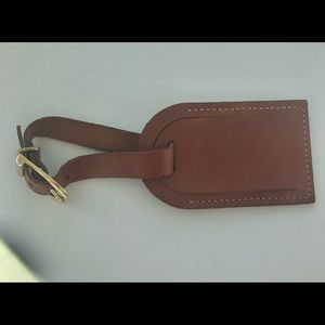 Leather Luggage Tag with privacy window